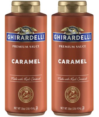 Ghirardelli Caramel Flavored Sauce 16 oz. Squeeze Bottle (Pack of 2)