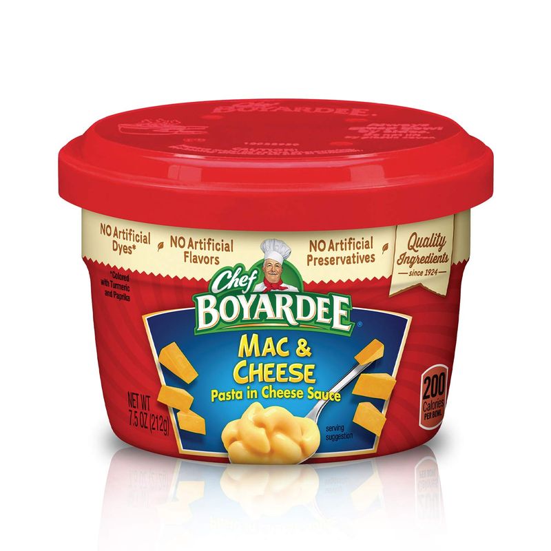 Chef Boyardee Mac &amp; Cheese, Microwave Food, Microwaveable Bowl, 7.5 Oz (Pack of 12)