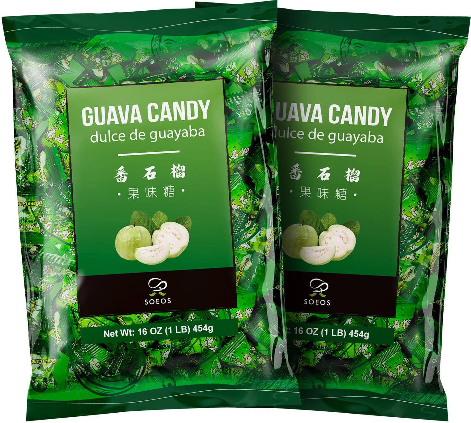Soeos Guava Candy, Classic Series Chinese Guava Hard Candy, Christmas Candy 32 oz (Pack of 2)
