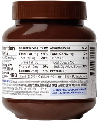 Peanut Butter &amp; Co. Hazelnut Spread, Milk Chocolatey Hazelnut, Gluten Free, 13 Oz 6 Count (Pack of 1)