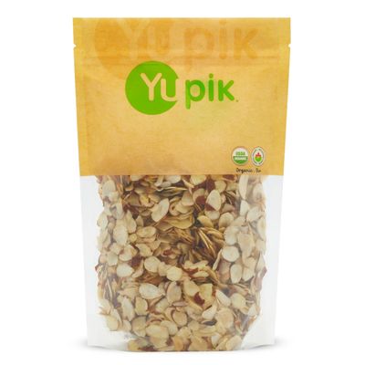 Yupik Organic Sliced European Almonds With Skins, 1 lb, Unblanched, Gluten-Free, Kosher, Raw, Good Source Of Protein, Fiber, Iron &amp; Calcium, Low In Carb, Pack of 1
