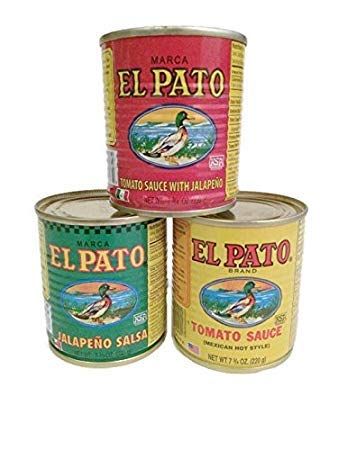 El Pato 7.75oz 3 Can Bundle - Tomato Sauce, Tomato Sauce with Jalapeno, and Jalapeno Salsa