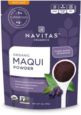 Navitas Organics Maqui Powder, 3 oz. Pouch, 17 Servings - Organic, Non-GMO, Freeze-Dried, Gluten-Free