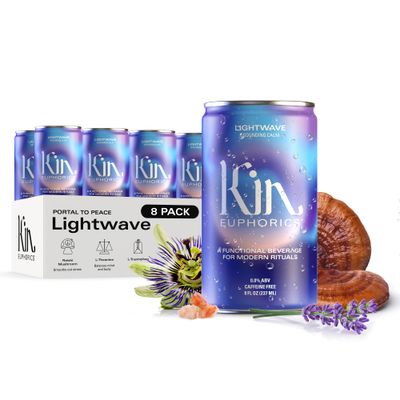 Lightwave by Kin Euphorics - Non Alcoholic Spirits, Ready to Drink - 8 Fl Oz (8pk)