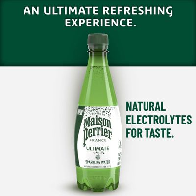 Maison Perrier Unflavored Sparkling Water, 16.9 FL OZ Plastic Water Bottle (12 count)