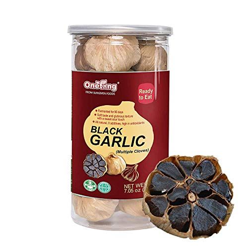 ONETANG Black Garlic 7.05 Oz (200g.), Multiple Black Garlic Fermented for 90 Days, Super Foods, Non-GMO, Non-Additives, High in Antioxidants, Ready to Eat for Snack Healthy, Healthy Recipes