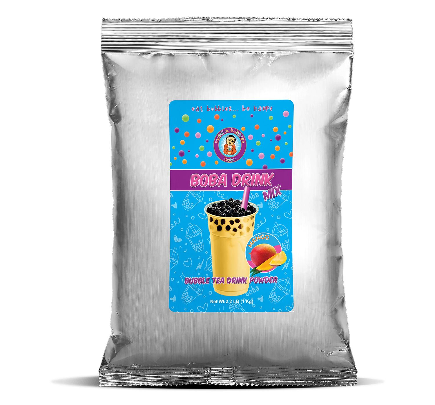 MANGO Boba/Bubble Tea Drink Mix Powder By Buddha Bubbles Boba (2.2 Pounds / 1 Kg)