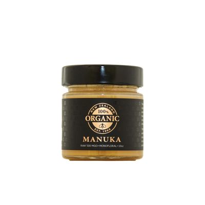 100 ORGANIC NEW ZEALAND Raw Manuka Honey 500MGO 10oz glass jar, Hive to Hand, Superfood, Independently certified, Non-GMO