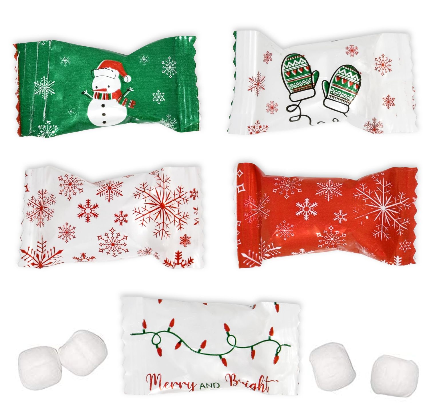 Gift Boutique Christmas Butter Mint Candies Bags 100 Count Individually Wrapped Mints Candy 13 Ounce Bags (368 g) Goodies Treat Sweets Holiday Party Favor Stocking Filler Supplies Decorations