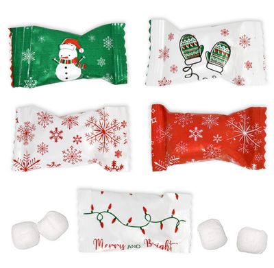 Gift Boutique Christmas Butter Mint Candies Bags 100 Count Individually Wrapped Mints Candy 13 Ounce Bags (368 g) Goodies Treat Sweets Holiday Party Favor Stocking Filler Supplies Decorations