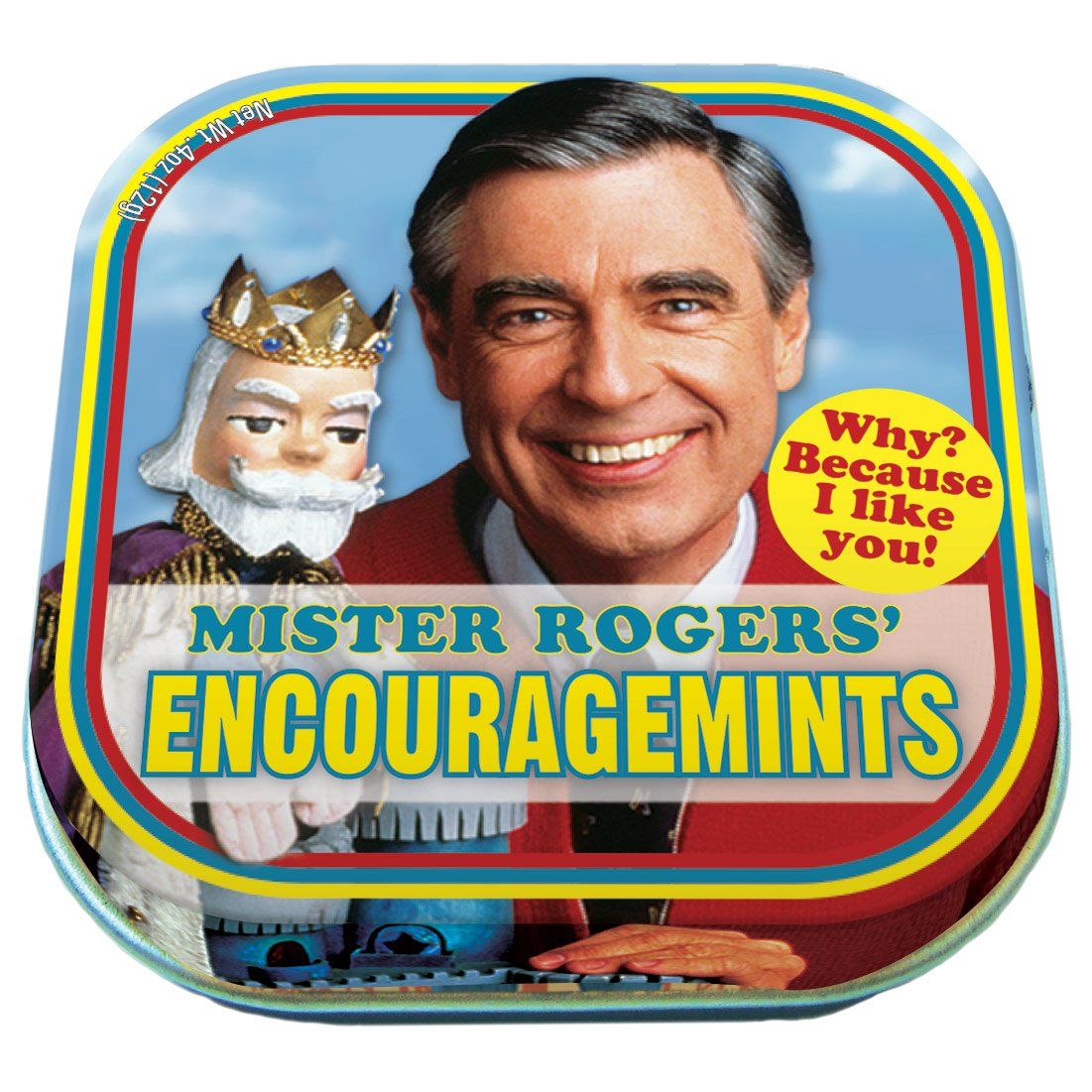 The Unemployed Philosophers Guild Mister Rogers&#39; EncourageMints Breath Mints, 1 Tin, Net Wt .4oz (12g)