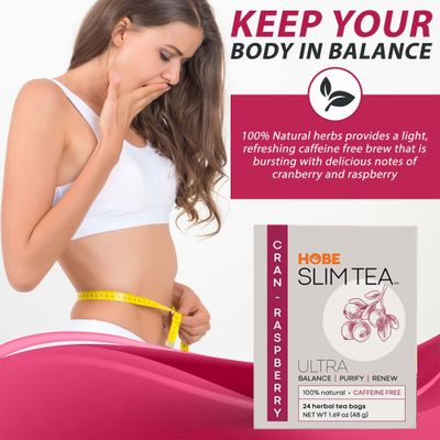 Digestion &amp; Constipation Relief Tea - Cran-Raspberry - 24 Senna Leaf Tea Bags - Natural Relief With Great Flavor