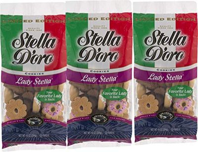 Stella D&#39;oro Lady Stella Cookies 10 oz. Bag- Stella D&#39;oro Italian Touch Cookie Assortment (3 Bags)