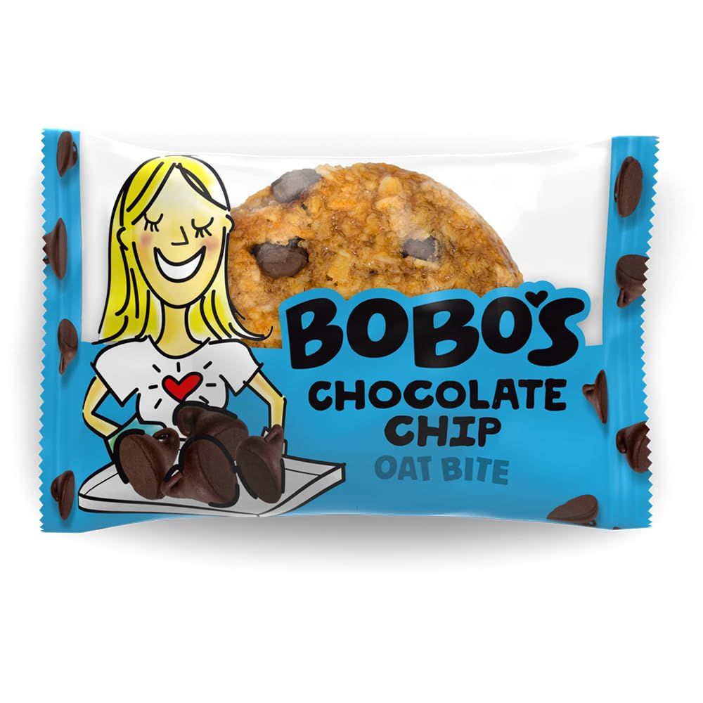 Bobo&#39;s Oat Bites, Original with Chocolate Chips, 1.3 oz Bites (30 Pack Box), Gluten Free Whole Grain Snack, Vegan On-The-Go