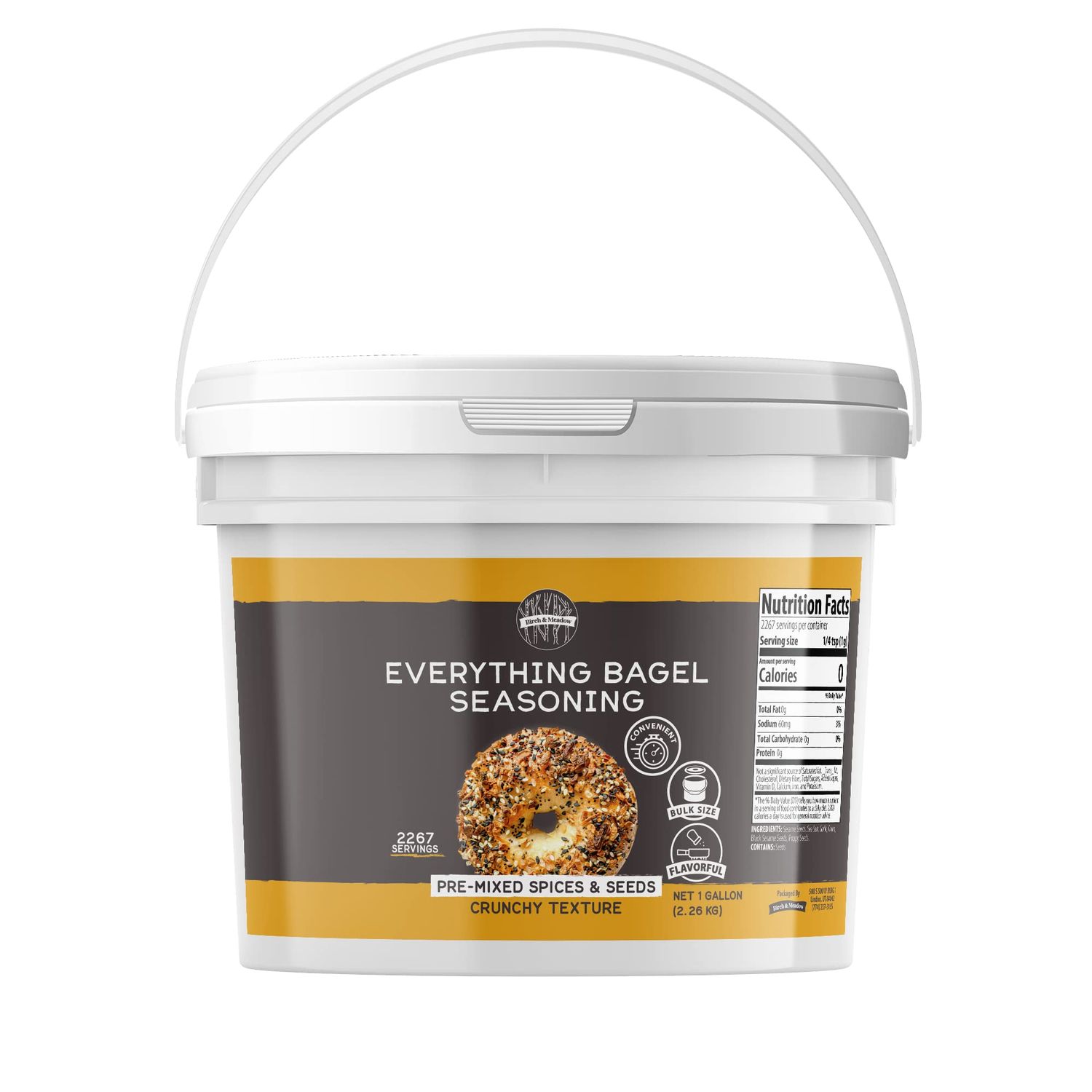 Birch &amp; Meadow 1 Gallon of Everything Bagel Seasoning, Pre-Mixed Spices &amp; Seeds, Crunchy Texture