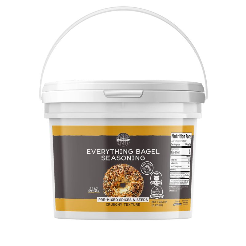 Birch &amp; Meadow 1 Gallon of Everything Bagel Seasoning, Pre-Mixed Spices &amp; Seeds, Crunchy Texture