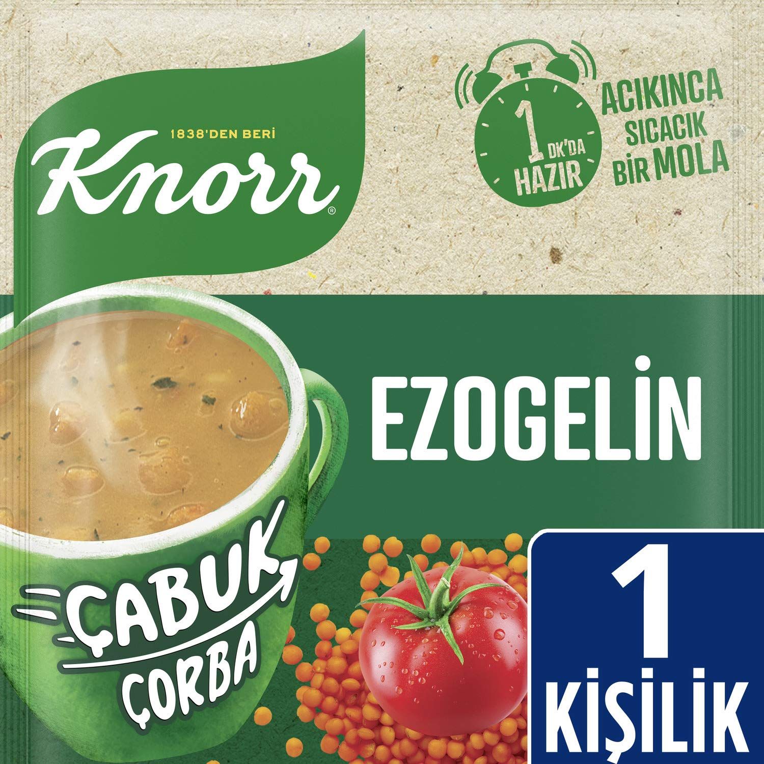 Knorr Cup Lentil W.vegetable Instant Soup / Ezogelin Cabuk Corba Pack 24 X 22 Gr - 77 Oz