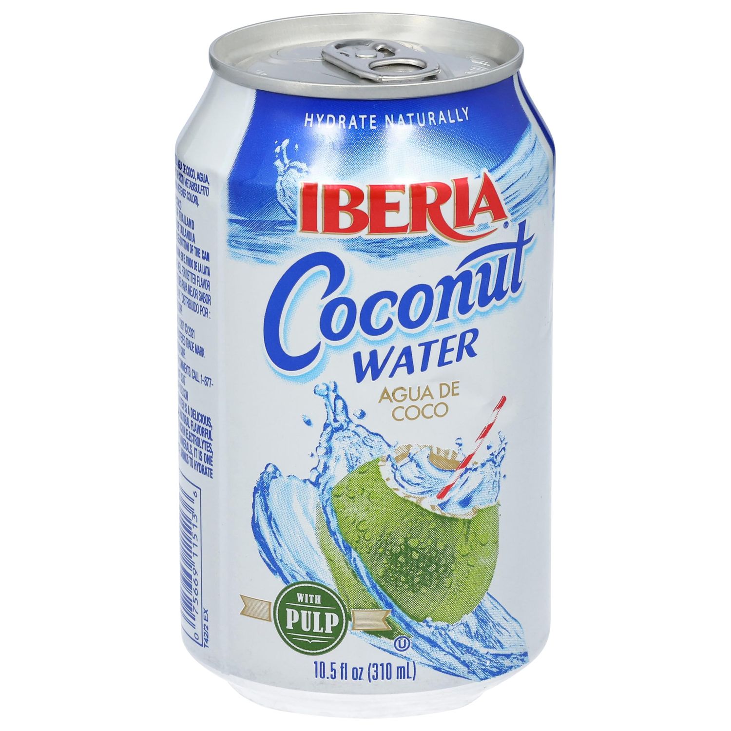 Iberia Coconut Water With Pulp, 10.5 Fl Oz (Pack of 24)