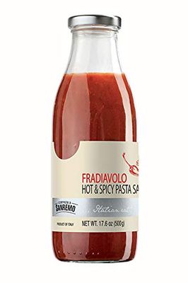 Sanremo Italian Arrabiata Fradiavolo Pasta Sauce, Made with Real Fresh Ingredients, Extra Virgin Olive oil, and Produced in Italy, 17.6 ounces (Pack of 2)