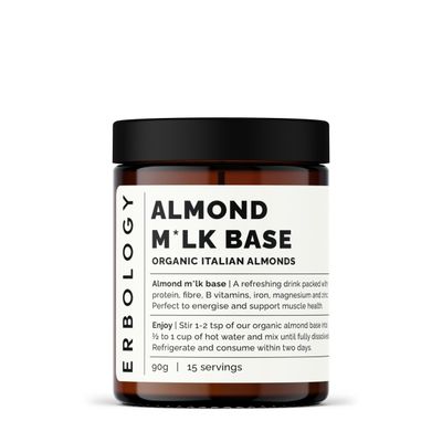 Erbology Organic Almond Milk Base 3.2 oz - Cold-pressed from Small-batch Fresh Almonds - 3:1 Extraction Ratio - Straight from Farm in Italy - Non-GMO - Recyclable Glass Bottle