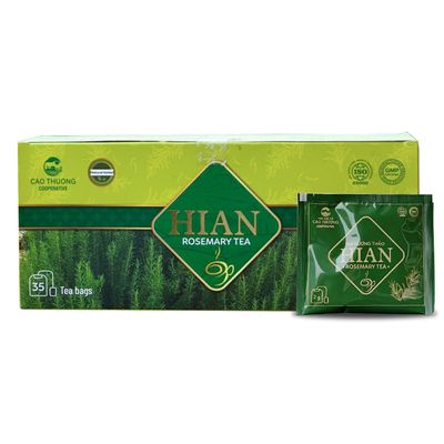 THIEN AN 100% Organic Rosemary Herbal Tea, 35 Tea Bags, 0.07 Oz/Each, No Sugar, No Preservatives, Hand Pick Rosemary Leaf Tea, Digestive Support, Promote Relaxation