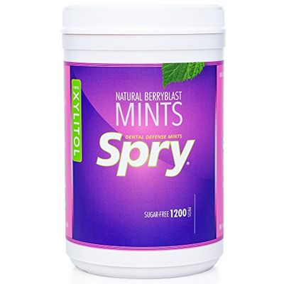 Spry Xylitol Berry Blast Mints Sugar Free Candy - Breath Mints That Promote Oral Health, Dry Mouth Mints That Increase Saliva Production, Stop Bad Breath, 1200 Count (Pack of 1)