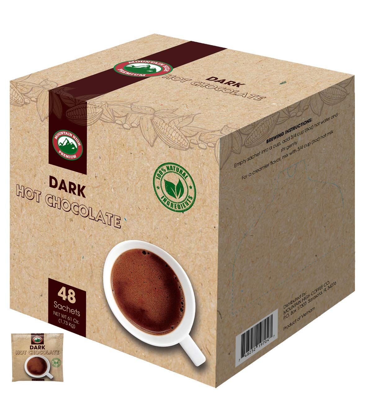 Mountain High All Natural Hot Chocolate Envelopes (Dark Chocolate, 48)
