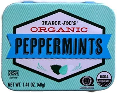 Trader Joe's Organic Peppermints, 1.41 oz Tin (Pack of 2)
