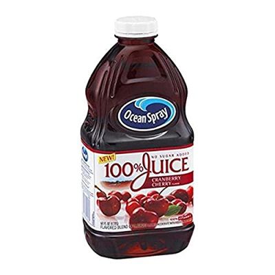 Ocean Spray 100% Juice, Cranberry Cherry, 50 Ounce Bottle