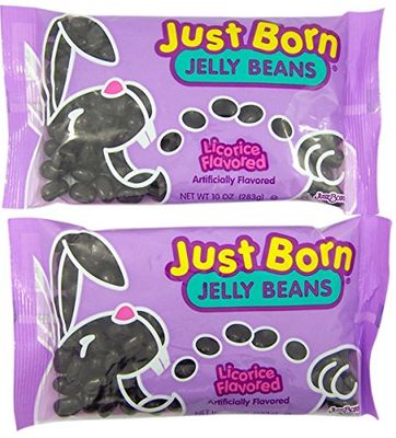 Just Born Licorice Flavored Jelly Beans, 10 oz, Pack of 2