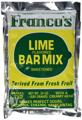 Franco&#39;s Lime Margarita Bar Mix 24 oz (makes 1 Gallon)