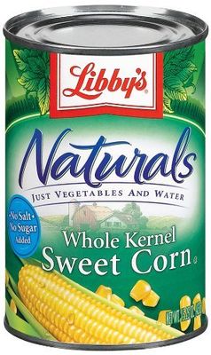 Libby's Naturals Whole Kernel Sweet Corn 15oz Cans (Pack of 6)