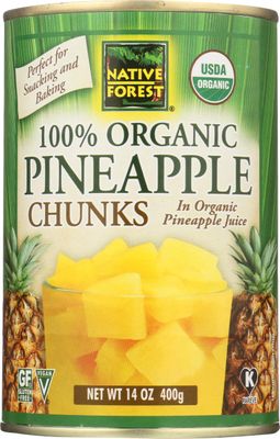 Native Forest Pineapple Chunks In Pineapple Juice, 14 Oz