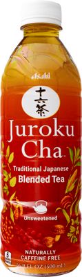 Asahi Unsweetened Juroku Cha Traditional Japanese Botanical Tea, Caffeine Free, 16.9 Fluid Ounces (Pack Of 12)
