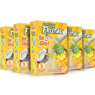 Frutal On-The-Go! | Powdered Drink Mix Pina Colada - Flavored Sugar Free! - Single Serve On The Go! - Powder Sticks Packets (30 Count of Stick Packs)