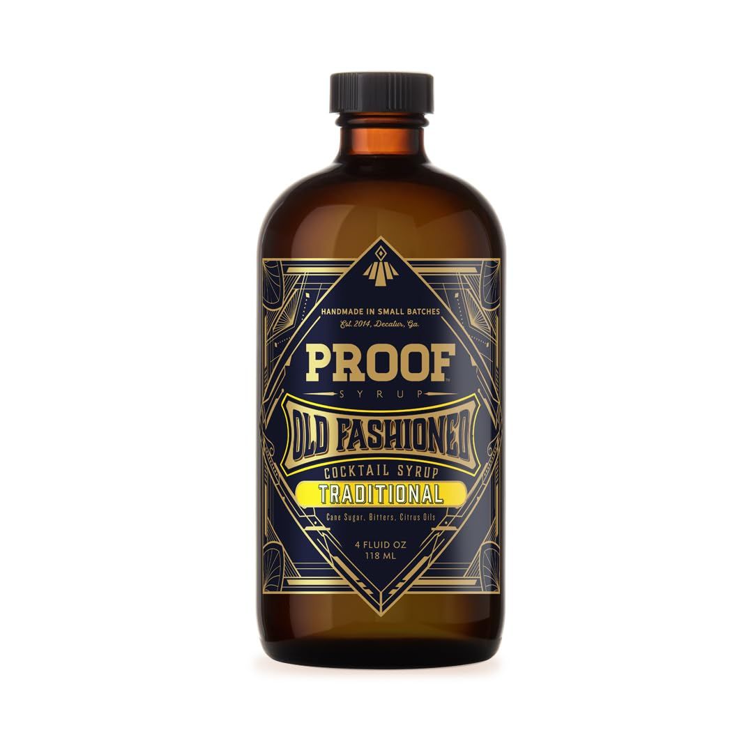 Old Fashioned Cocktail Mix - Made with Real Bitters &amp; Cane Sugar - Traditional Old Fashion Flavor - Fast, Easy, Delicious, Handcrafted Cocktail Syrup - 4oz - 1 Bottle
