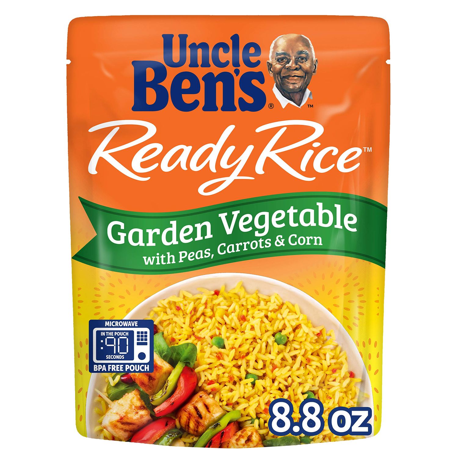 Uncle Ben&#39;s Ready Rice Garden Vegetable Pouches, Ready to Heat, 8.8 Ounce (Pack of 6)