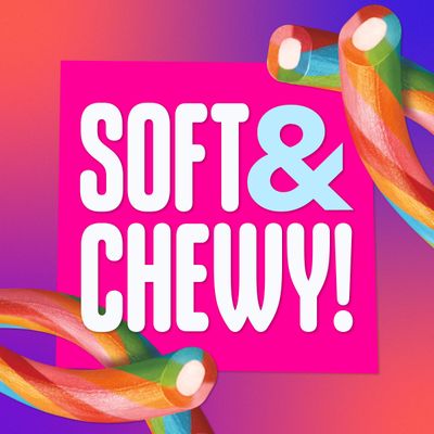 SweeTARTS Ropes, Candy, Twisted Rainbow Punch, Soft and Chewy, 9 oz