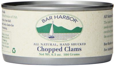 Bar Harbor All Natural Chopped Clams, 6.5-Ounce Cans (Pack of 12)