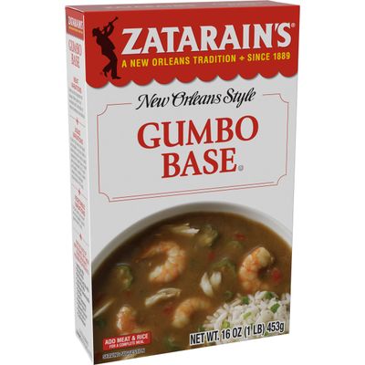 Zatarain&#39;s New Orleans Style Gumbo Base, 16 oz - One 16 oz Box of Gumbo File Base, Perfect for Traditional South Louisiana Gumbo