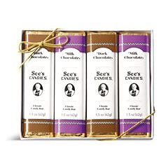 See&#39;s Candies 6 oz Assorted Candy Bars (4 Individually Wrapped Bars)
