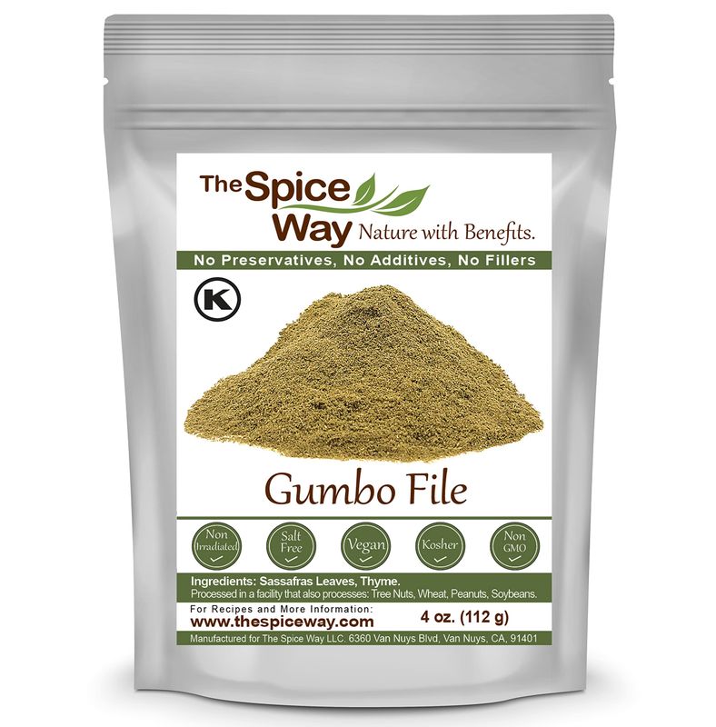 The Spice Way Gumbo File - (4 oz) Made with premium ground Sassafras tree leaves