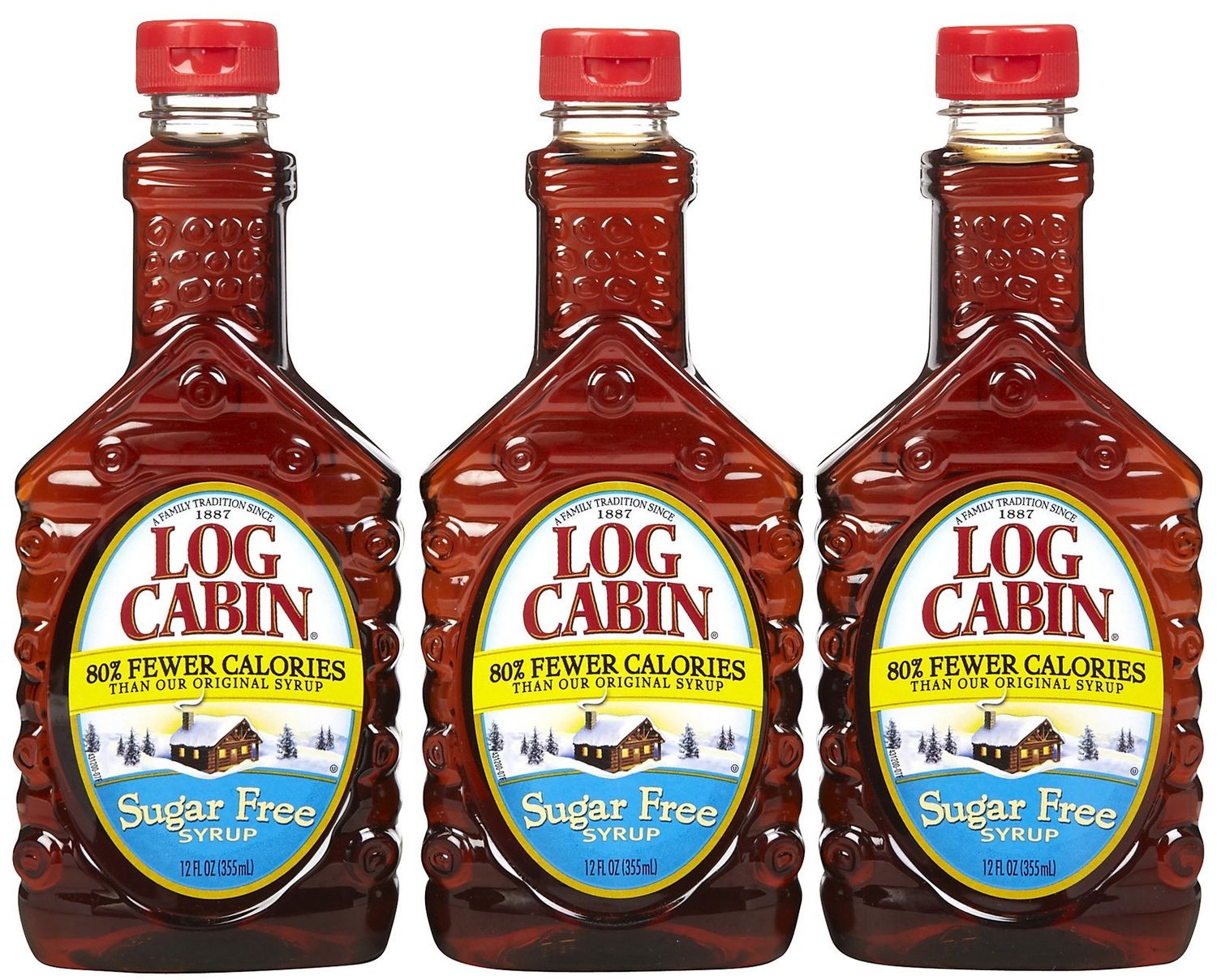 Log Cabin Sugar Free Syrup, 12 oz, 3 pk