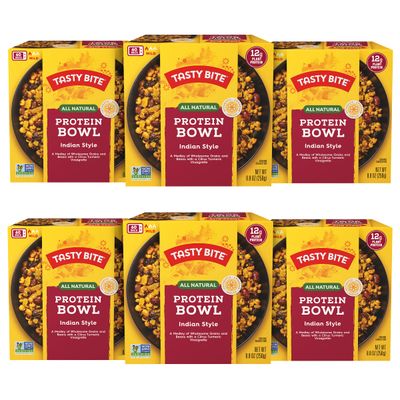 TASTY BITE Indian Protein Bowl, 8.8 Ounce, Pack of 6, Ready to Eat, Microwaveable, Vegan, 12 Grams Plant Protein