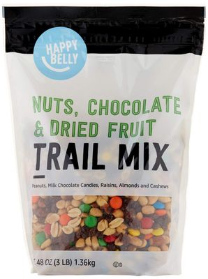 Amazon Brand - Happy Belly Nuts, Chocolate &amp; Dried Fruit, Trail Mix, 3 pound (Pack of 1)