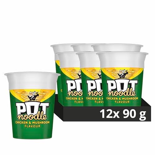 Pot Noodle Chicken and Mushroom 90 g (Pack of 12)