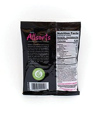 Gustaf's Allsorts Gourmet English Licorice - Natural Color &amp; Flavors - 6.3 Oz Bag (Pack of 3)