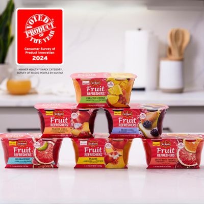 Del Monte Refreshers Grapefruit &amp; Oranges in Pomegranate Fruit Water Cups, 7 Oz, Pack of 12