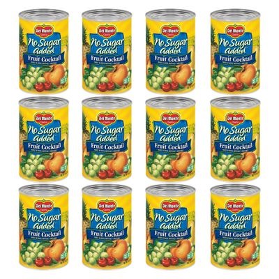 DEL MONTE No Sugar Added Fruit Cocktail, Canned Fruit, 12 Pack, 14.5 oz Can