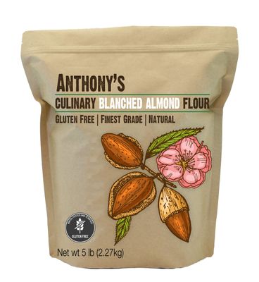 Anthony&#39;s Blanched Almond Flour, Culinary Grade, 5 lb, Extra-Finely Ground, Gluten Free, Non GMO, Keto Friendly